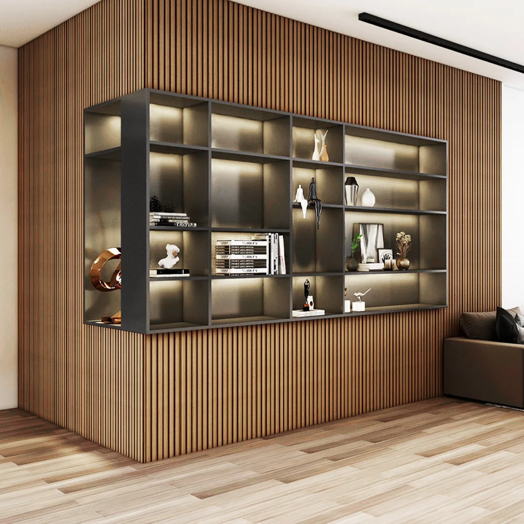 3. TIPE A-BROWN CHERRY-TERPASANG wall panel tipe a