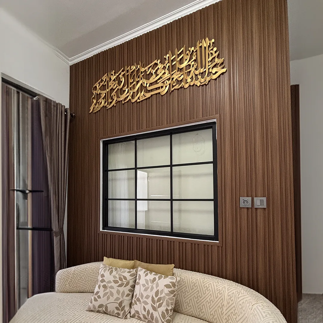 3. TIPE F-BROWN CHERRY-TERPASANG wall panel tipe f