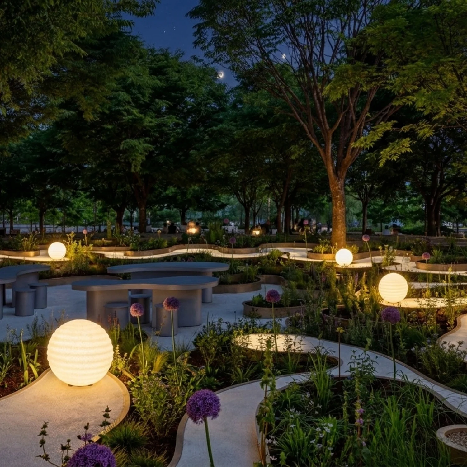 PF-1-Luna lampu dekoratif pencahayaan outdoor