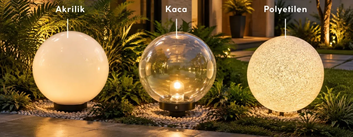 material lampu bola taman
