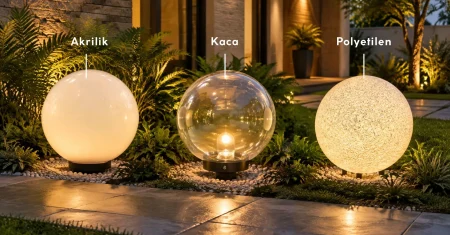 material lampu bola taman